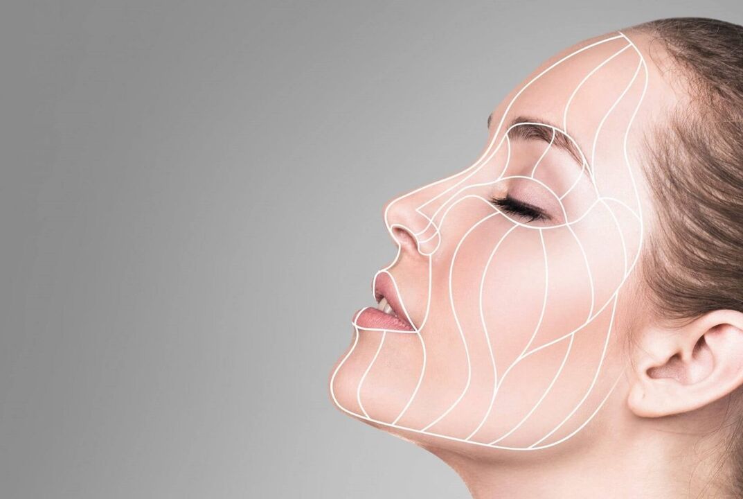 arcmasszázs vonalak a bőr megújítására